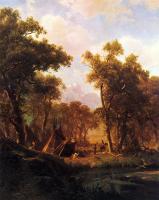 Bierstadt, Albert - Indian Encampment Shoshone Village